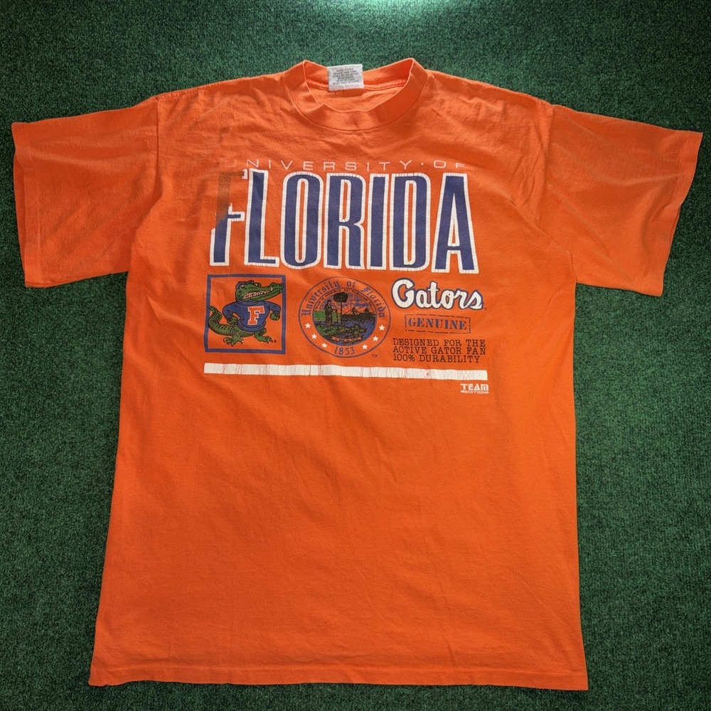 Vintage Florida Gator T Shirt Men's Size XL Orange Graphic T Shirt 90's Vintage